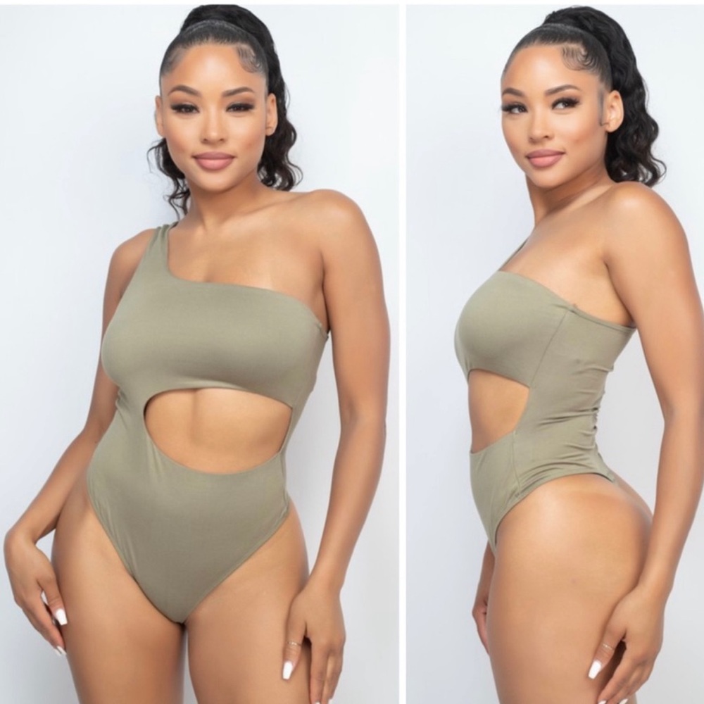 Olive cut out bodysuit - Picture 5 of 7